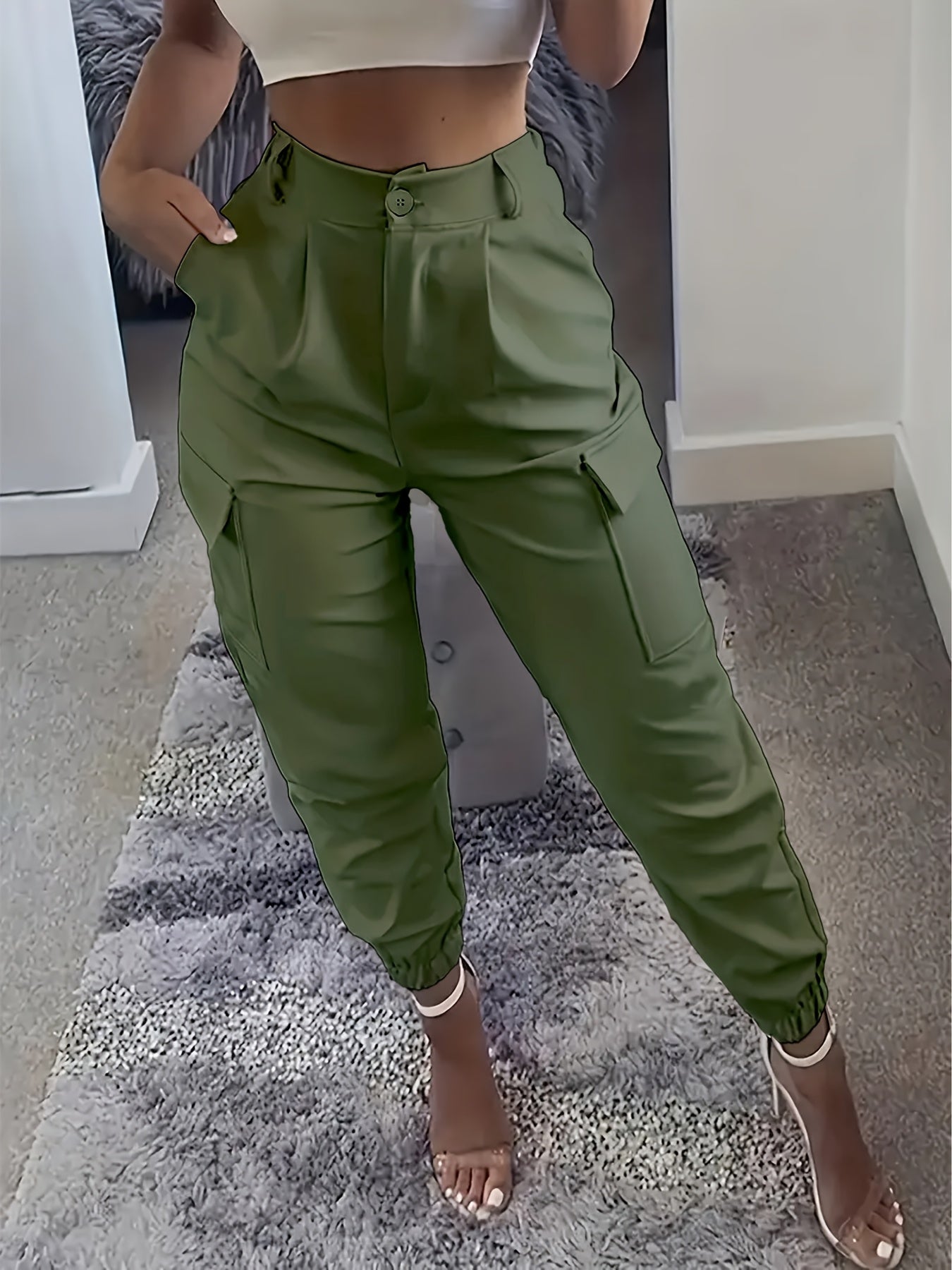 Calças compridas casuais moda Fashion.