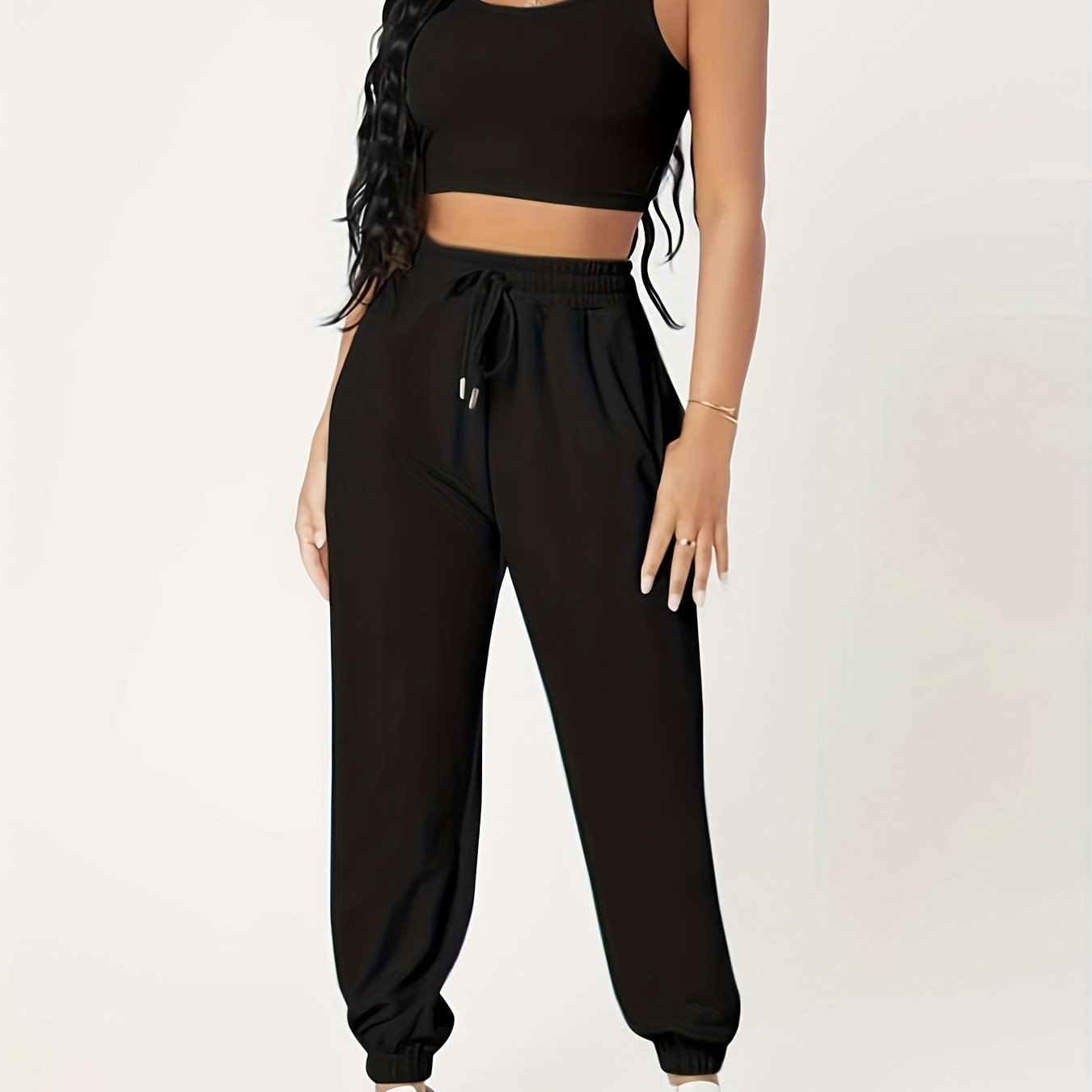 Conjunto casual de cintura alta - Moodress