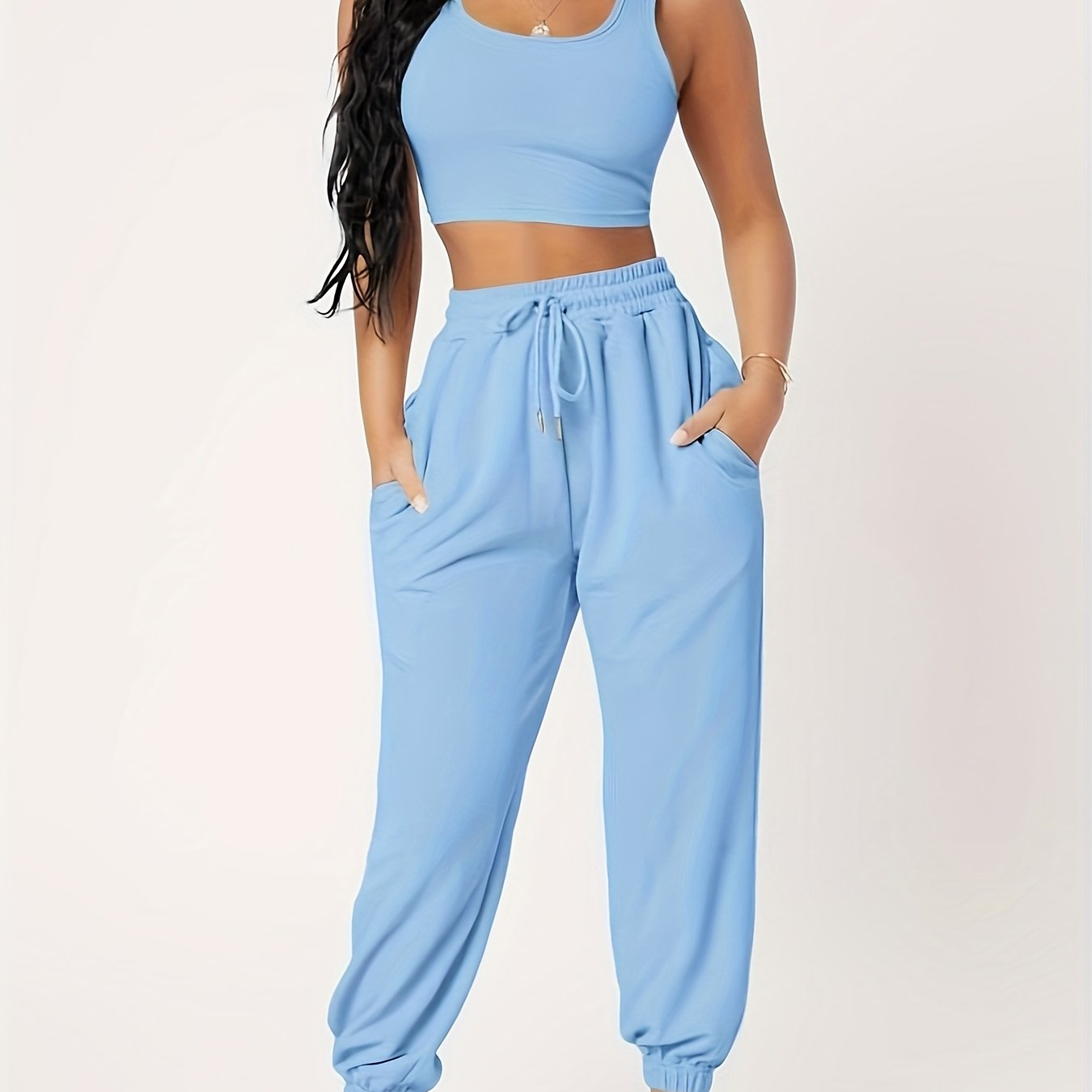 Conjunto casual de cintura alta - Moodress