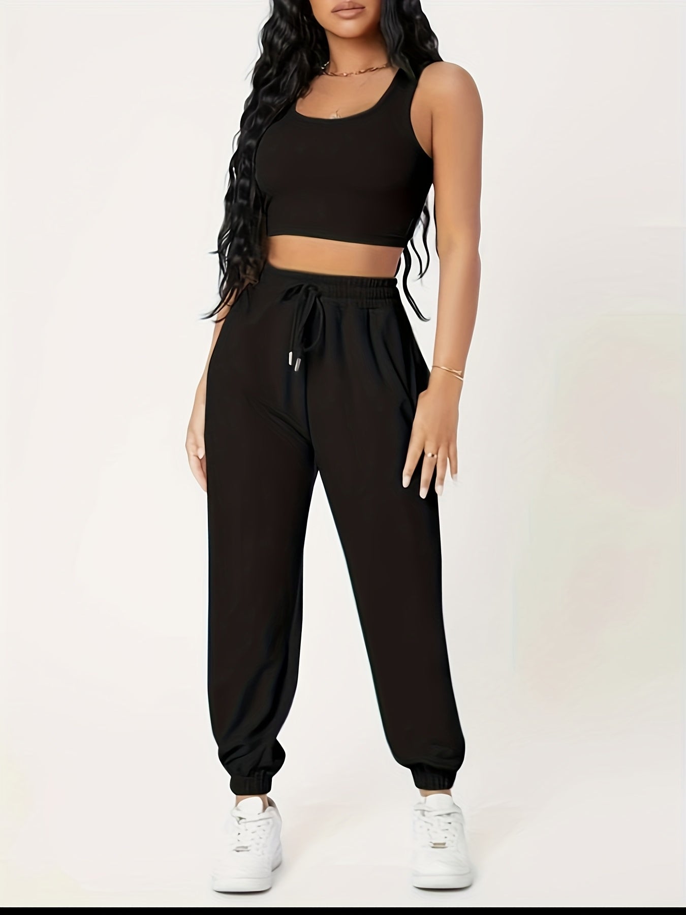 Conjunto casual de cintura alta - Moodress