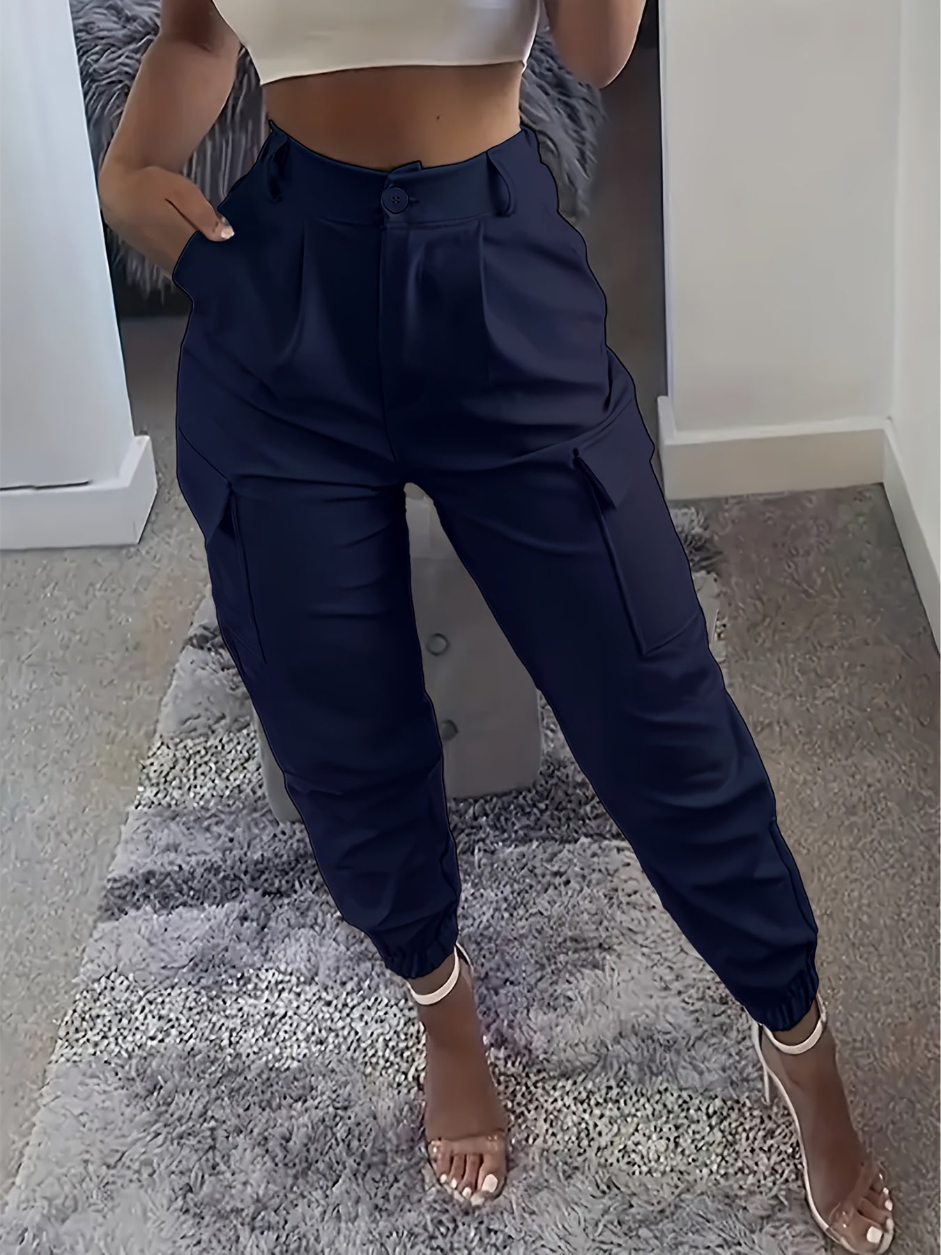 Calças compridas casuais moda Fashion.