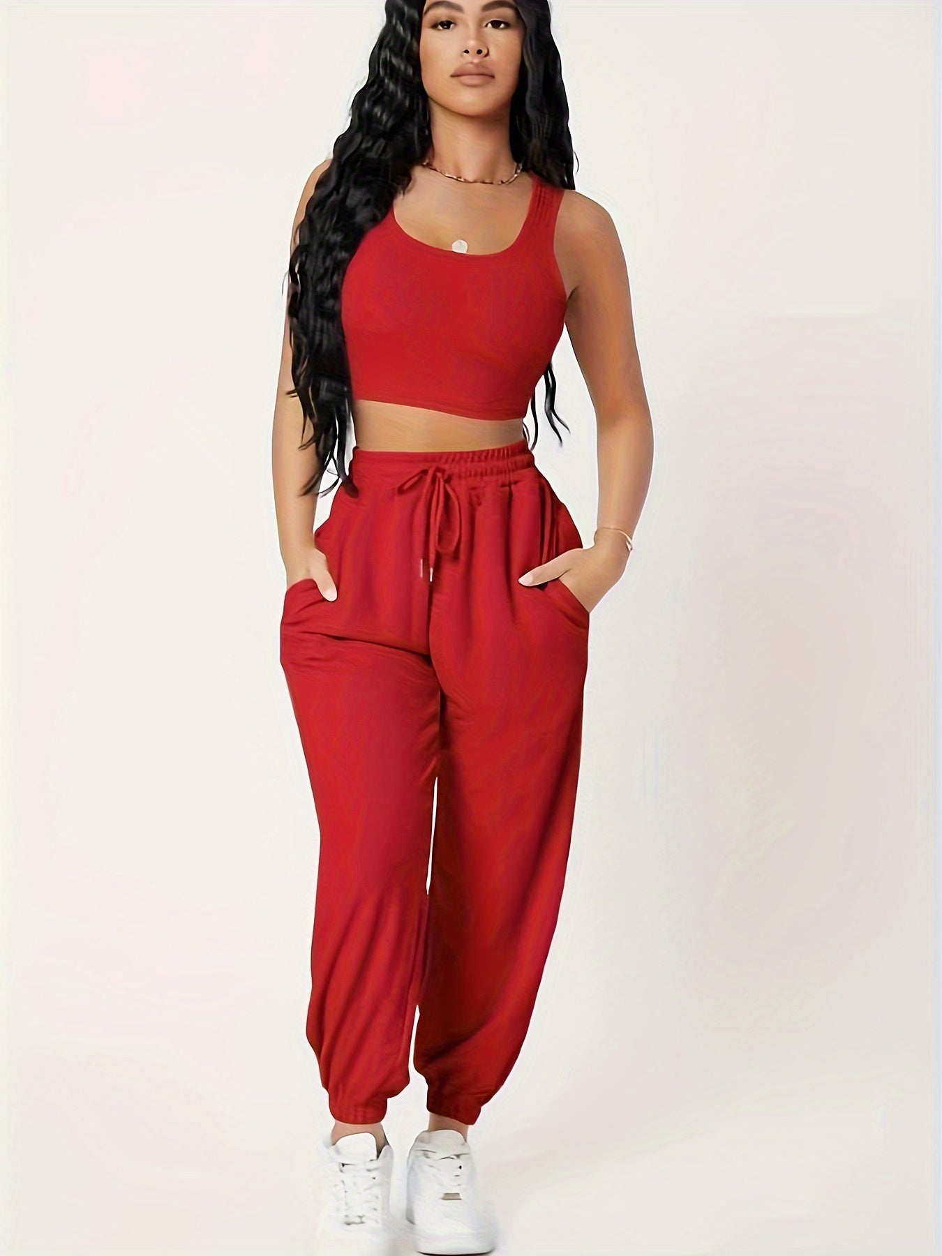 Conjunto casual de cintura alta - Moodress