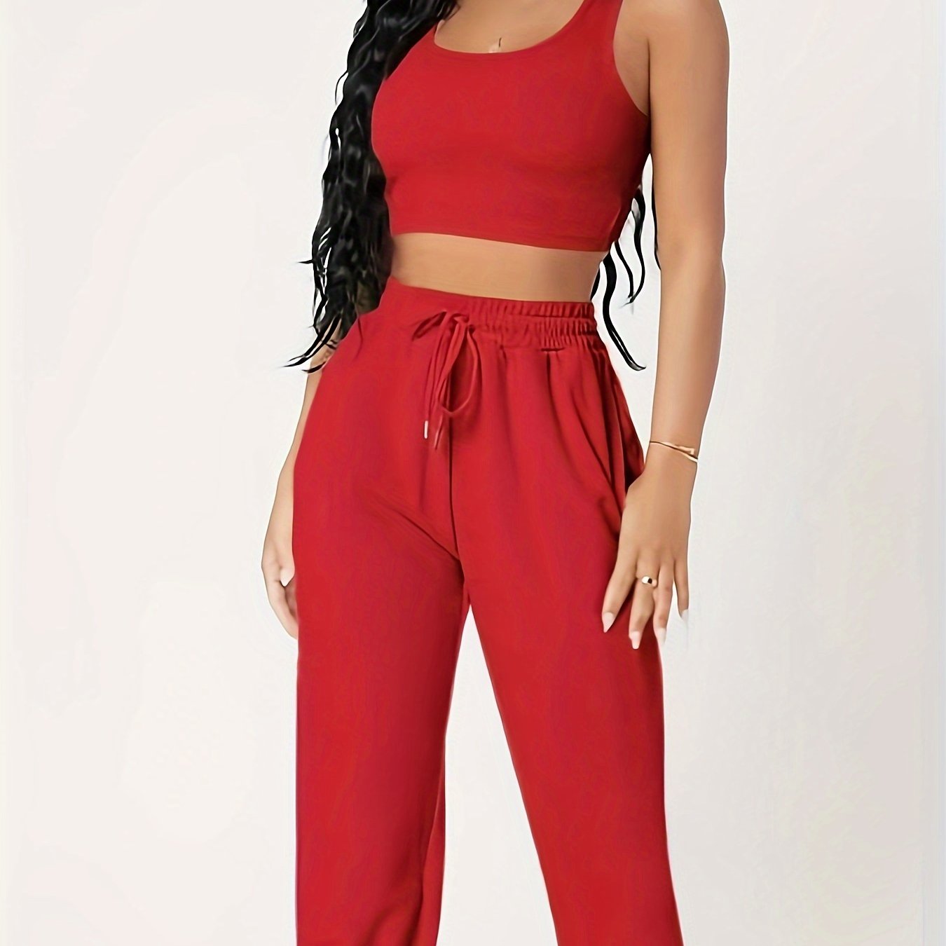 Conjunto casual de cintura alta - Moodress