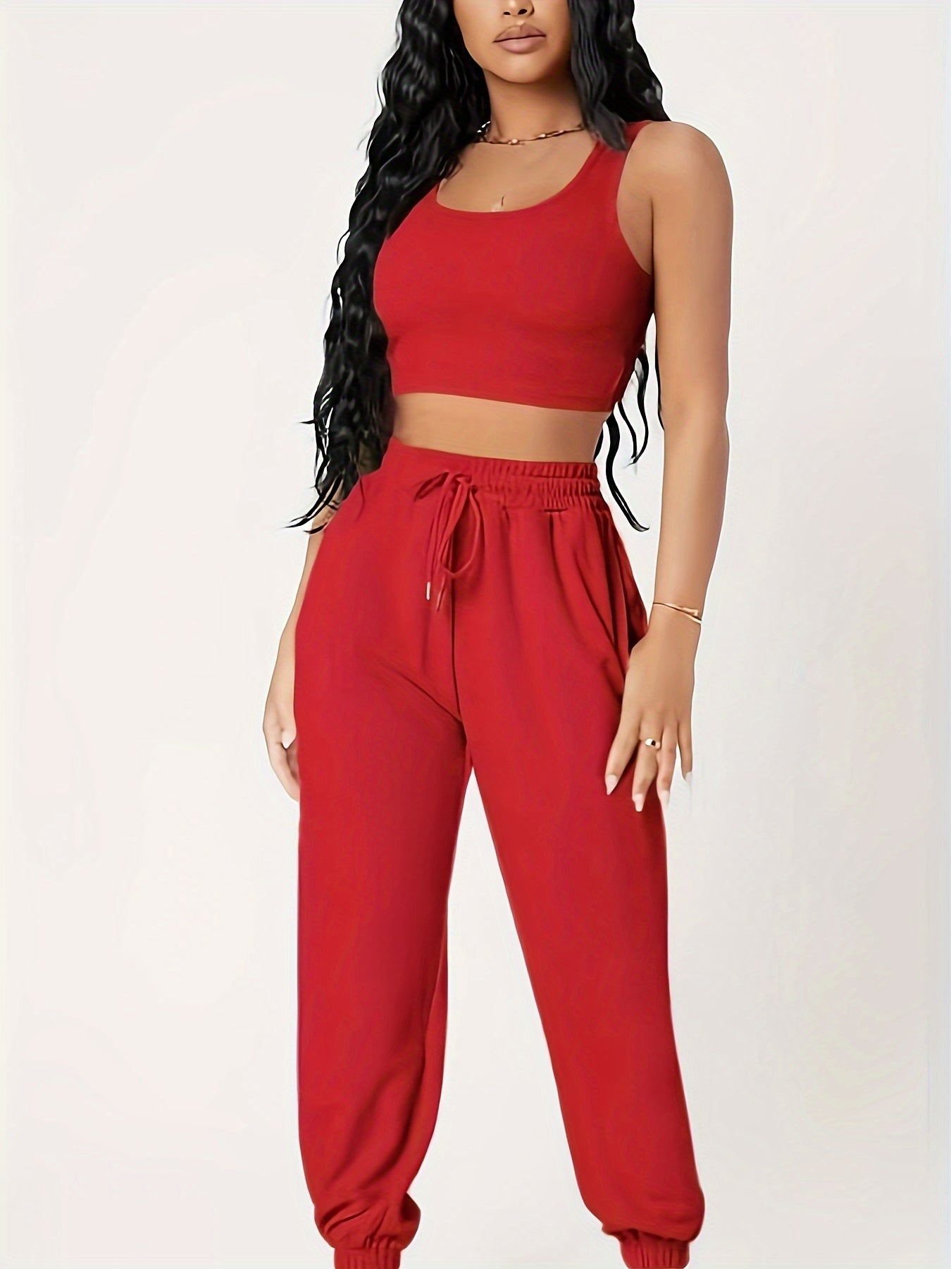 Conjunto casual de cintura alta - Moodress