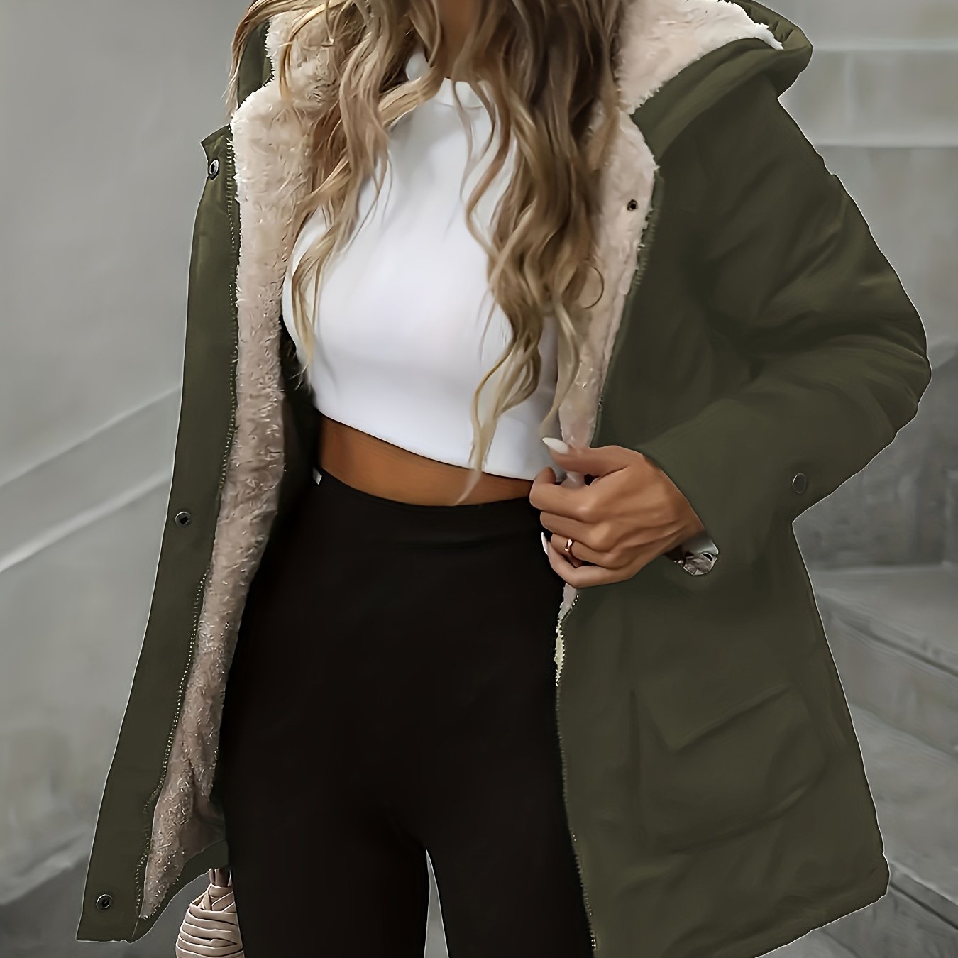 Casaco de inverno, confortável e quente, perfeito para proteger do frio com estilo e versatilidade.